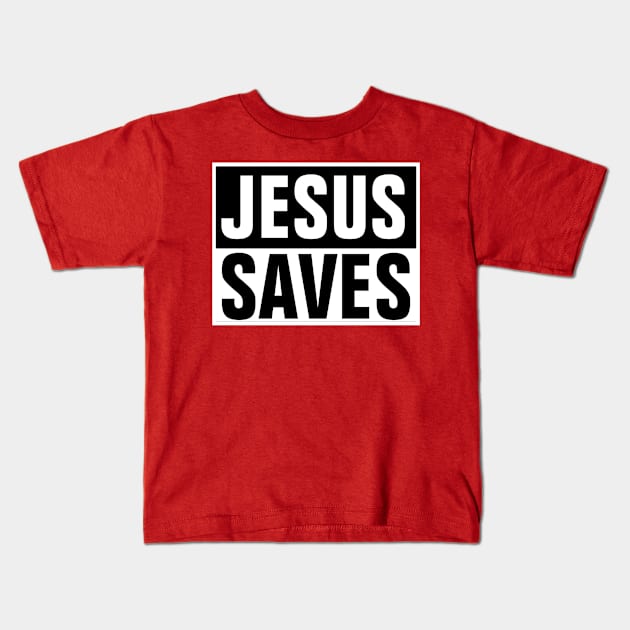 Jesus Saves - Christian Kids T-Shirt by ChristianShirtsStudios